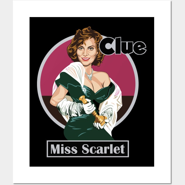 CLUE Miss Scarlet Wall Art by Tiro1Linea